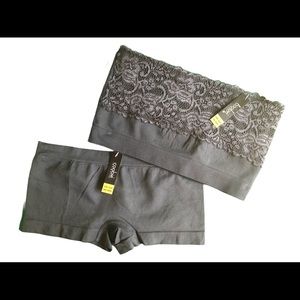 Coobie Lace Bandeau Top and Matching Panties